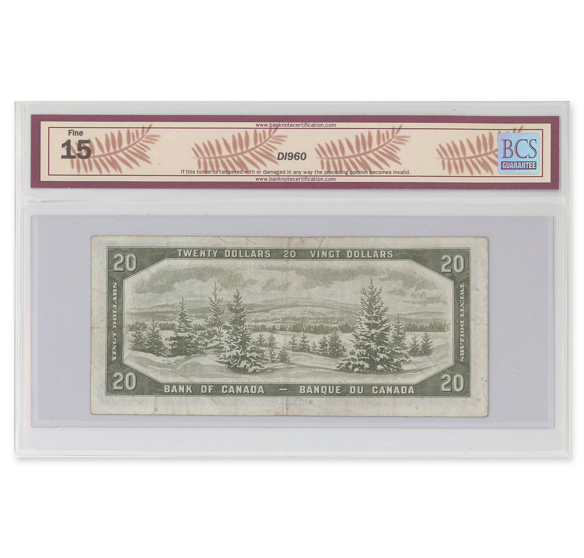 $20 1954 Devil's Face Series BC-33b Beattie-Coyne Prefix E/E BCS F-15