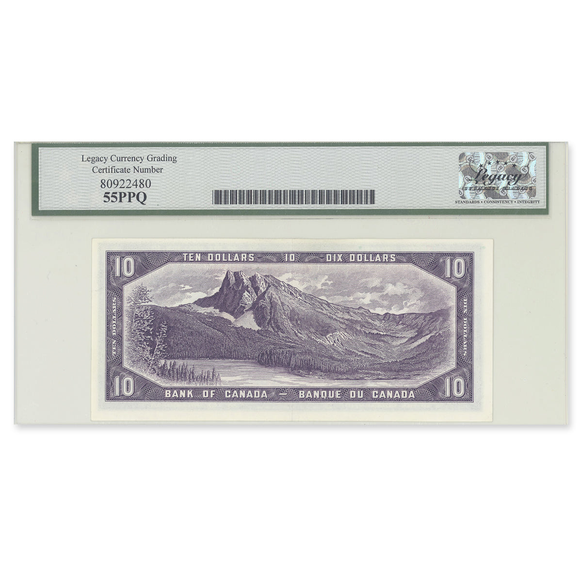 $10 1954 Modified Series BC-40a Beattie-Coyne Prefix L/D Legacy AU-55