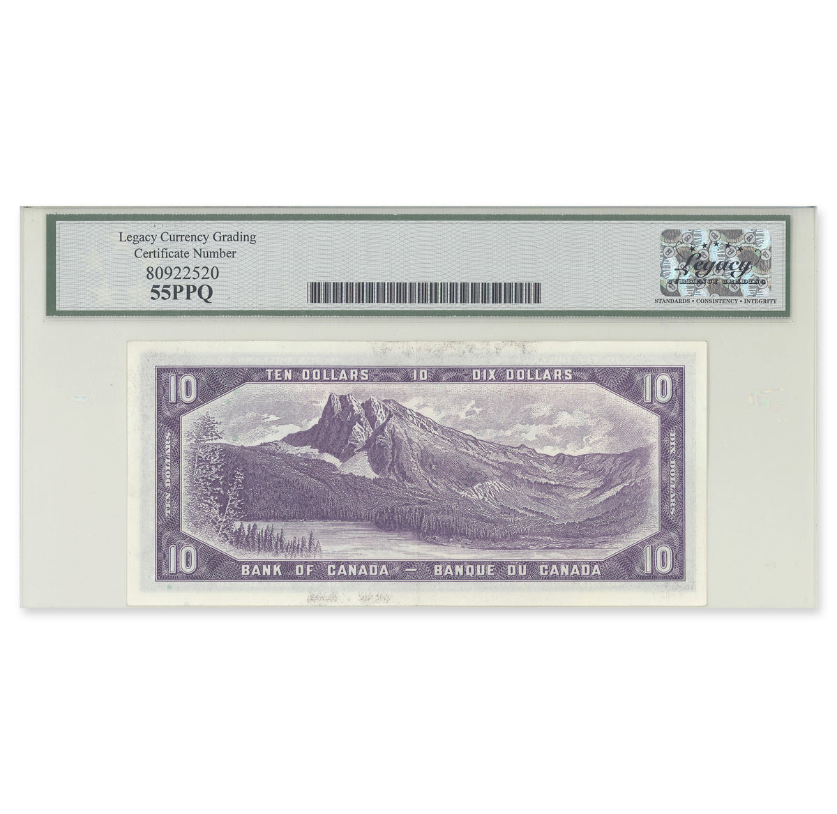 $10 1954 Modified Series BC-40a Beattie-Coyne Prefix V/D Legacy AU-55