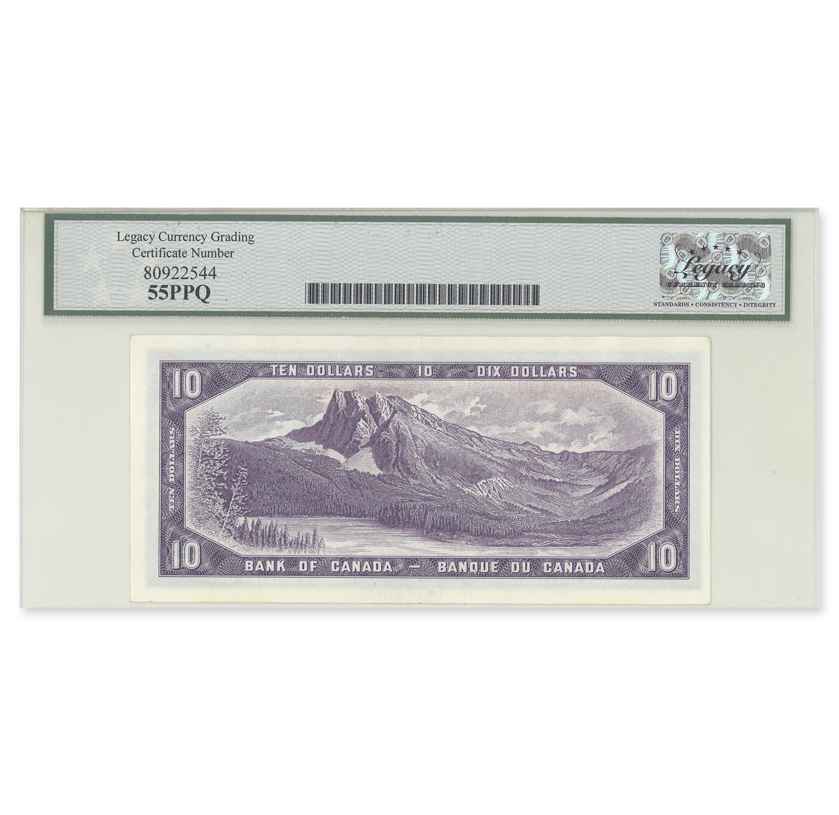 $10 1954 Modified Series BC-40a Beattie-Coyne Prefix W/D Legacy AU-55