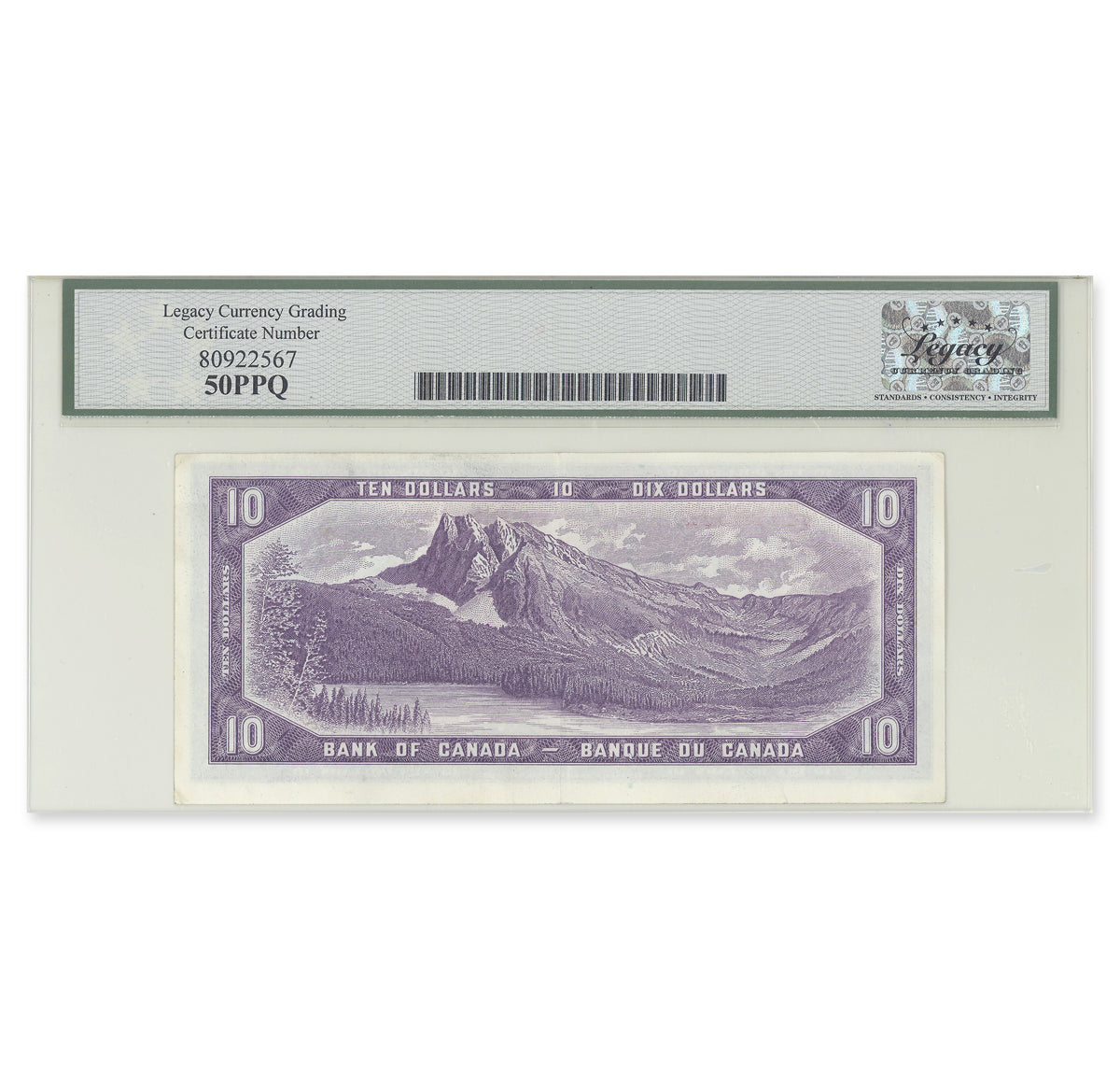 $10 1954 Modified Series BC-40a Beattie-Coyne Prefix Z/D Legacy AU-50