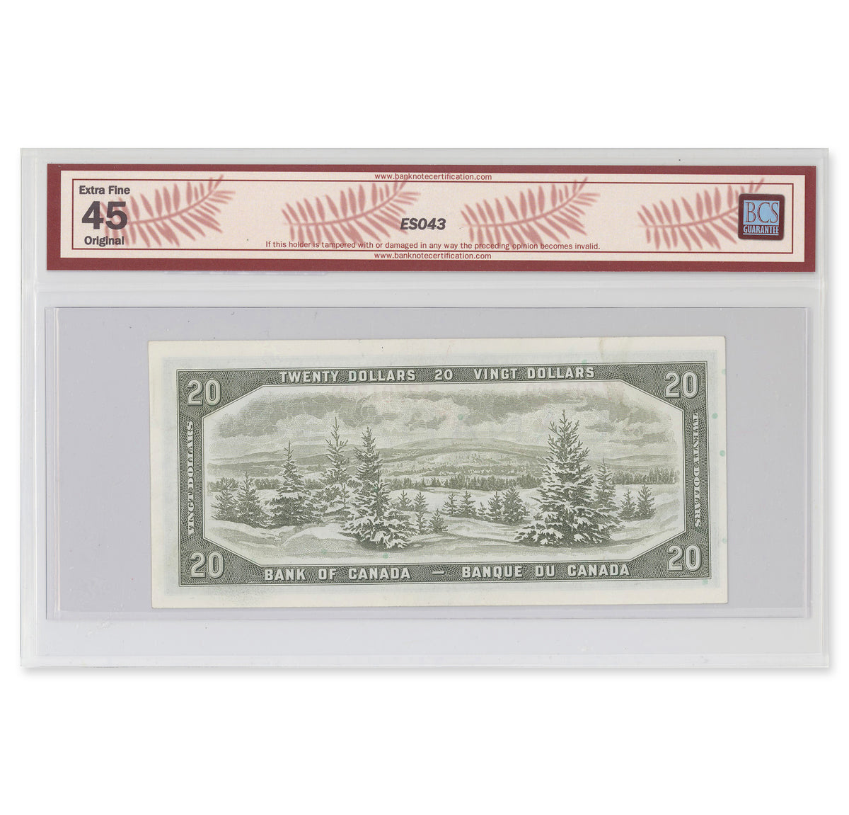 $20 1954 Modified Series BC-41b Beattie-Rasminsky Prefix E/W BCS EF-45