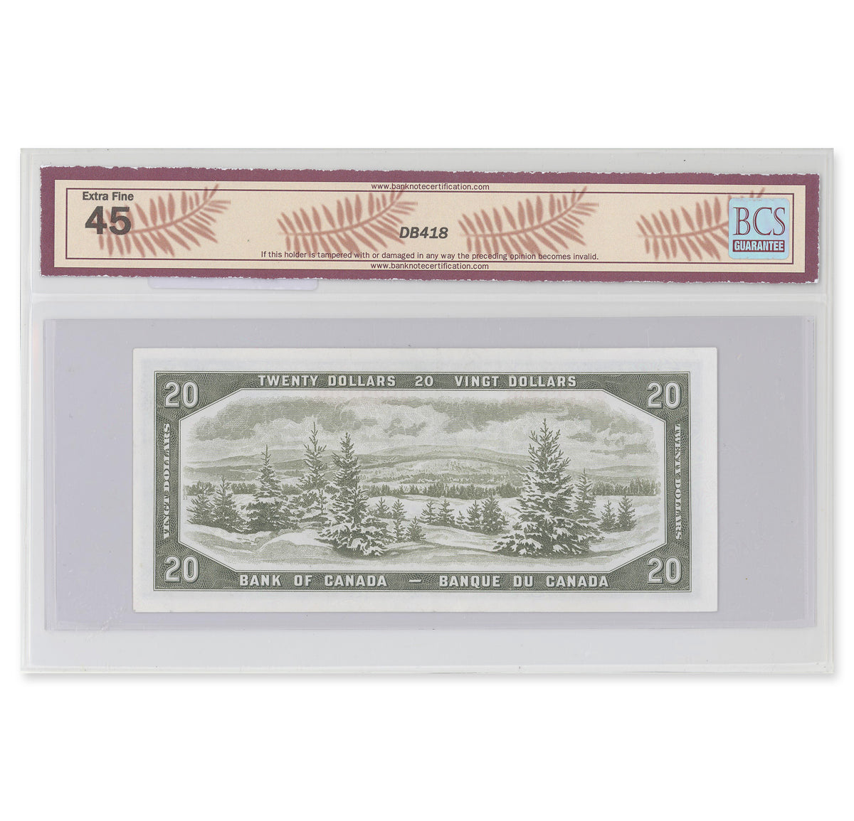 $20 1954 Modified Series BC-41b Beattie-Rasminsky Prefix N/E BCS EF-45