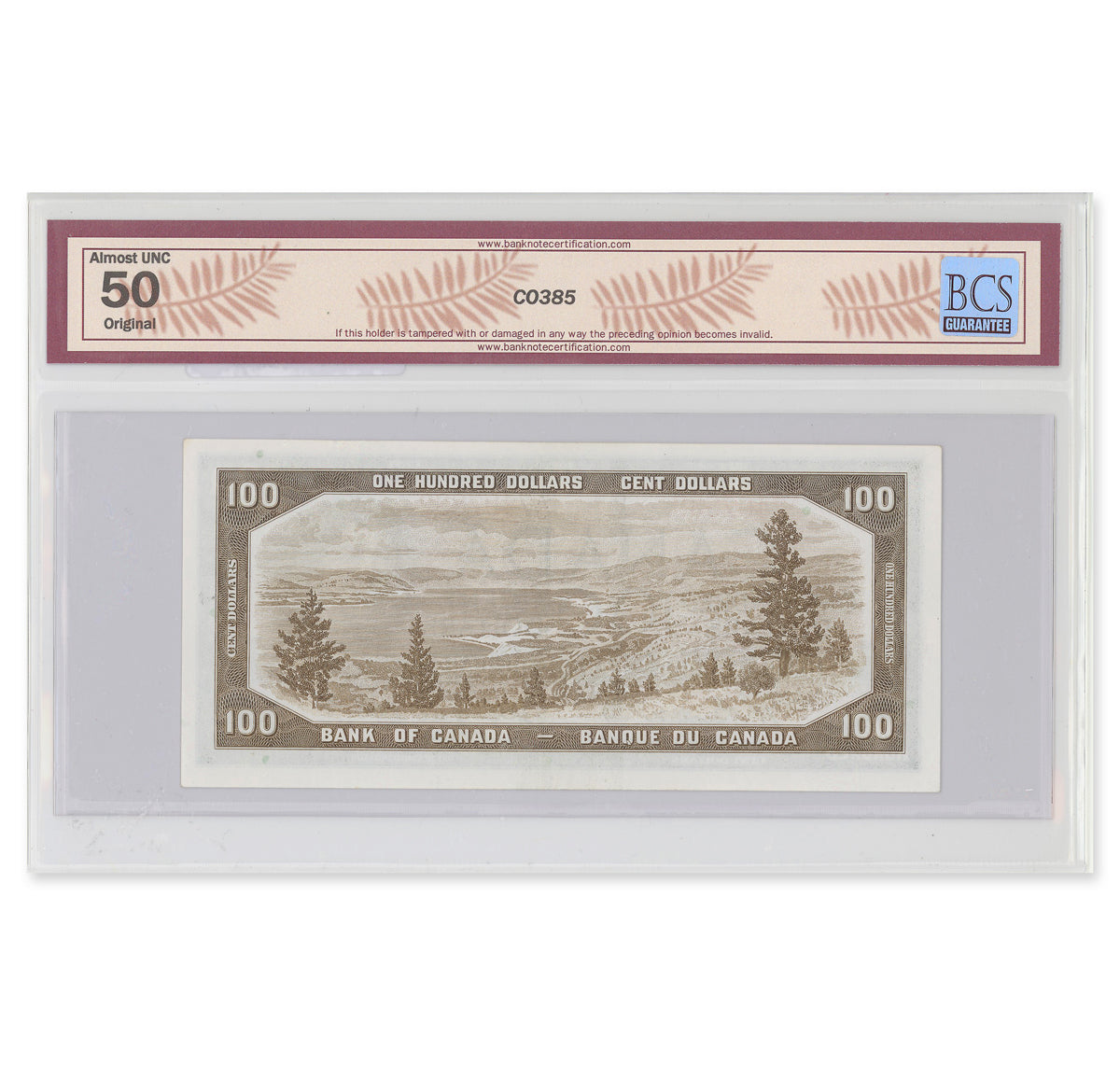 $100 1954 Modified Series BC-43a Beattie-Coyne Prefix A/J BCS AU-50