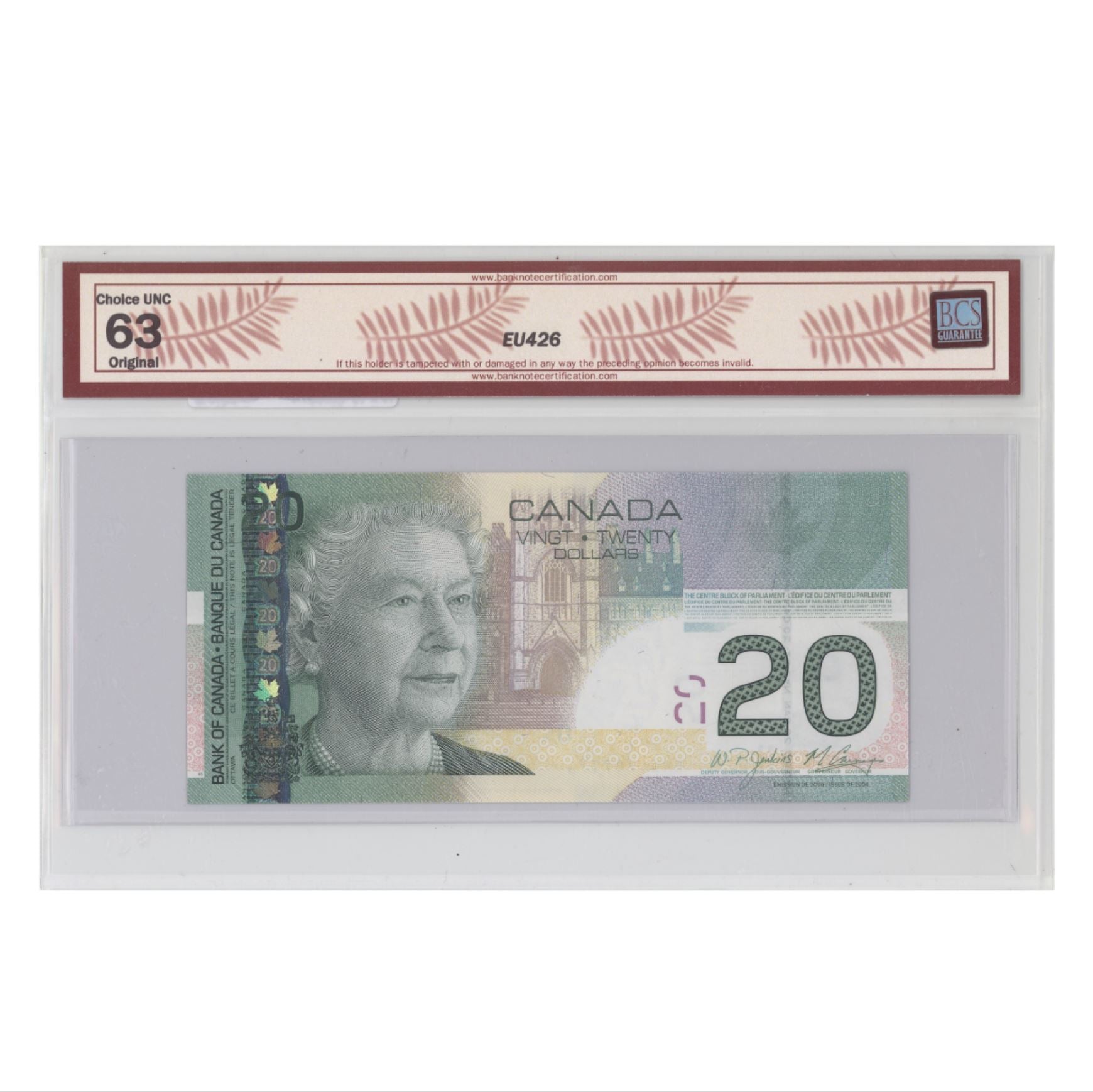 $20 2004 BC-64b-N1-iii Jenkins-Carney Prefix ERW BCS CUNC-63