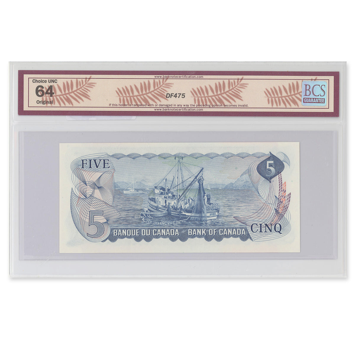 $5 1972 BC-48aA Bouey-Rasminsky Prefix *CC BCS CUNC-64