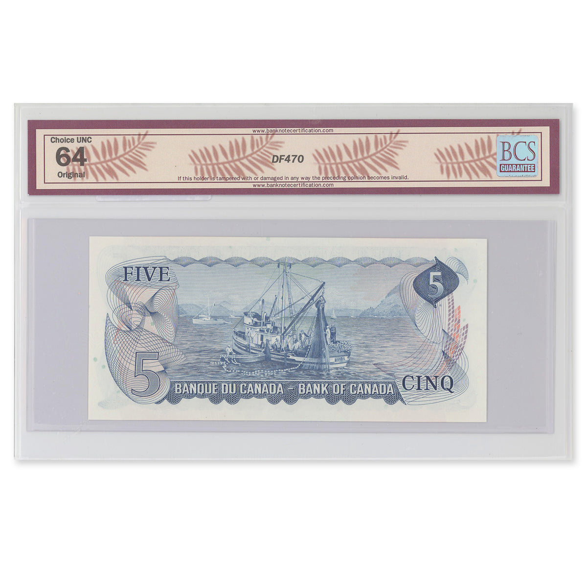 $5 1972 BC-48aA Bouey-Rasminsky Prefix *CA BCS CUNC-64