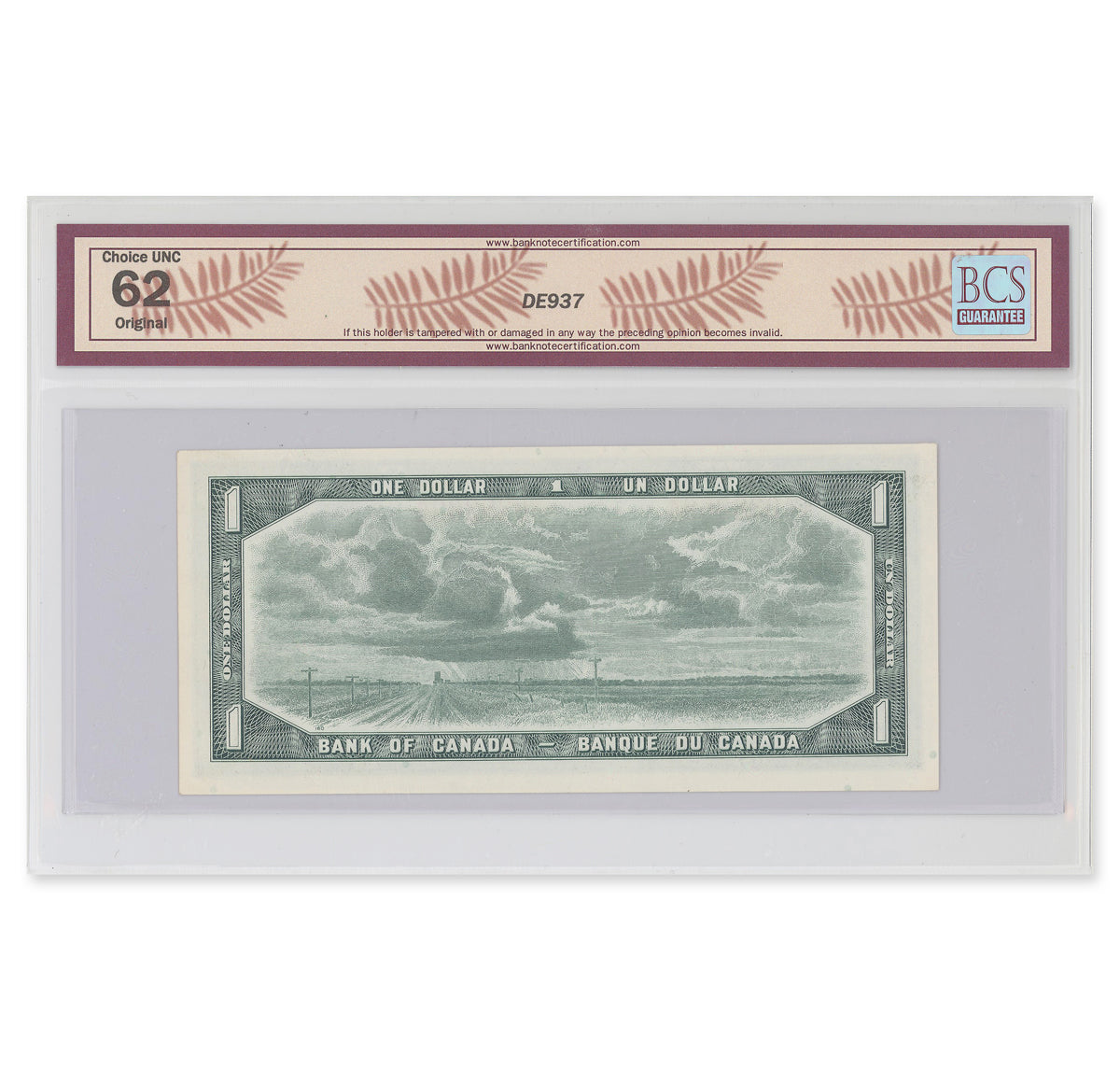 $1 1954 Modified Series BC-37bA-i Beattie-Rasminsky Prefix *A/F BCS UNC-62