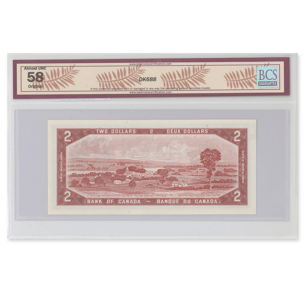 $2 1954 Modified Series BC-38dA Lawson-Bouey Prefix *K/G BCS AU-58