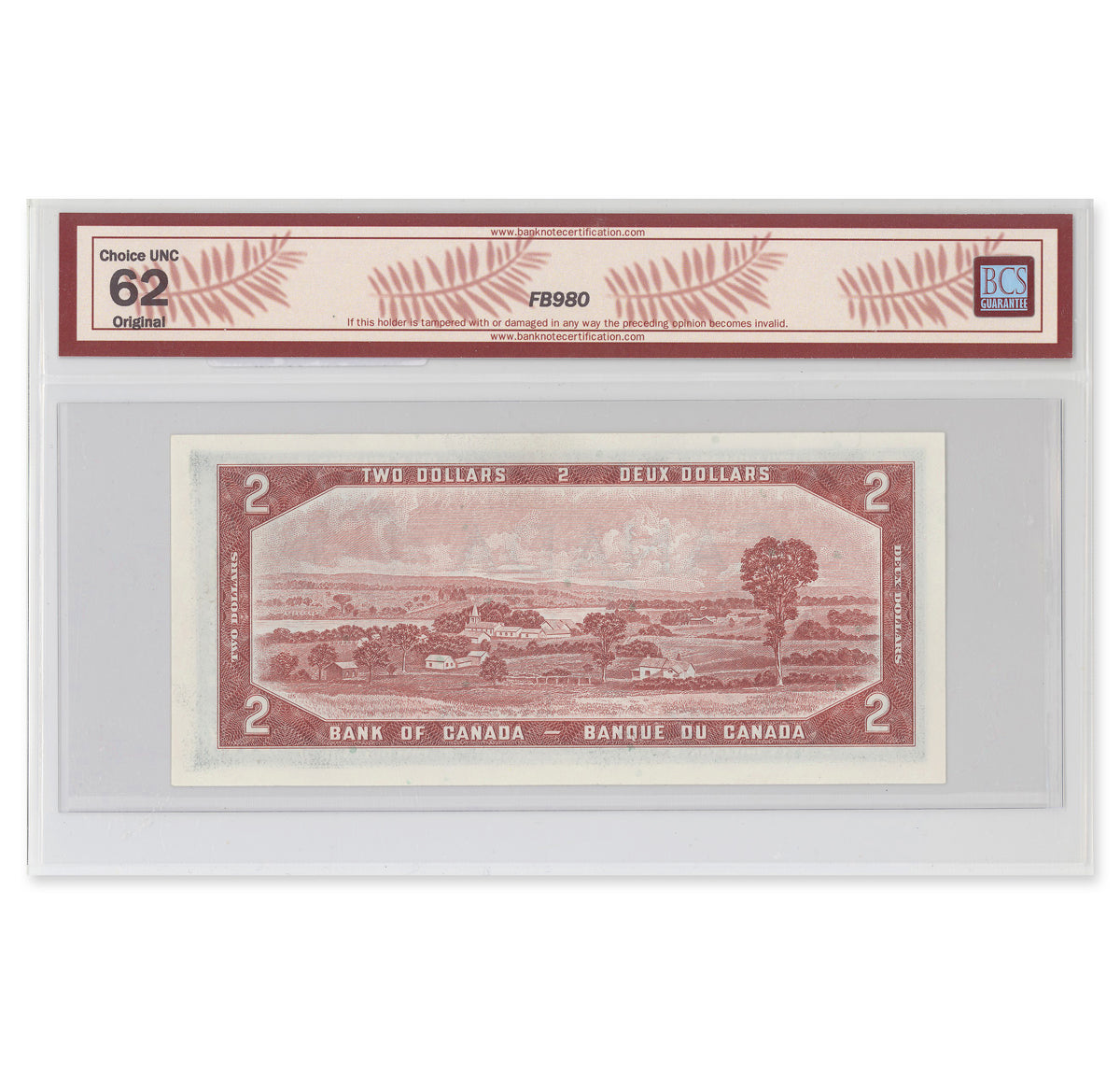 $2 1954 Modified Series BC-38bA Beattie-Rasminsky Prefix *B/B BCS UNC-62