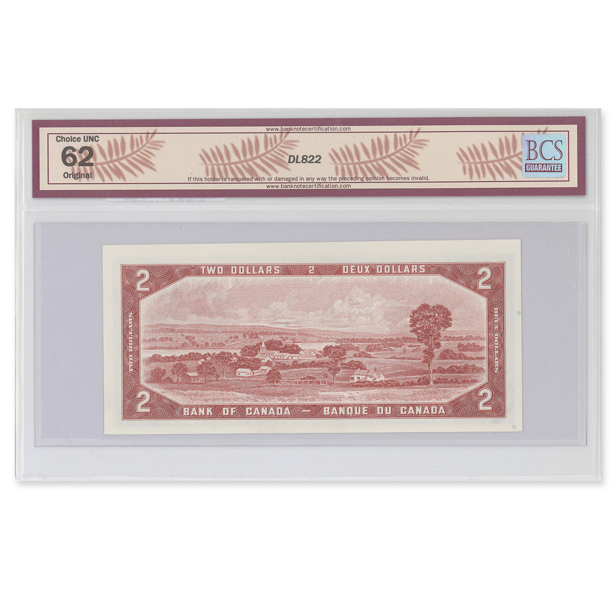 $2 1954 Modified Series BC-38cA Bouey-Rasminsky Prefix *A/G BCS UNC-62