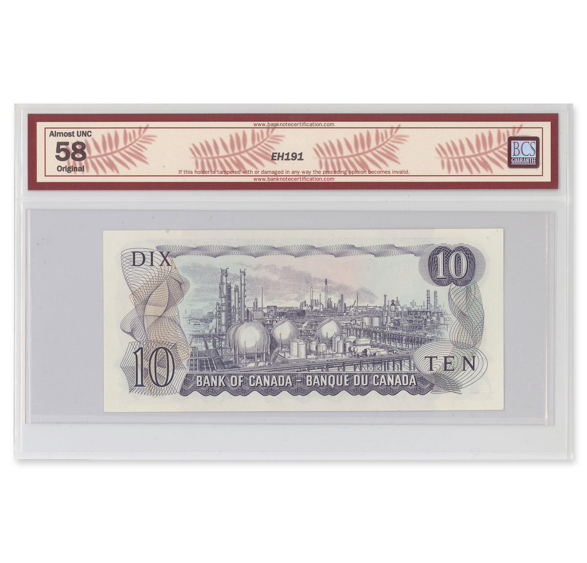 $10 1971 BC-49c Lawson-Bouey Prefix DY BCS AU-58