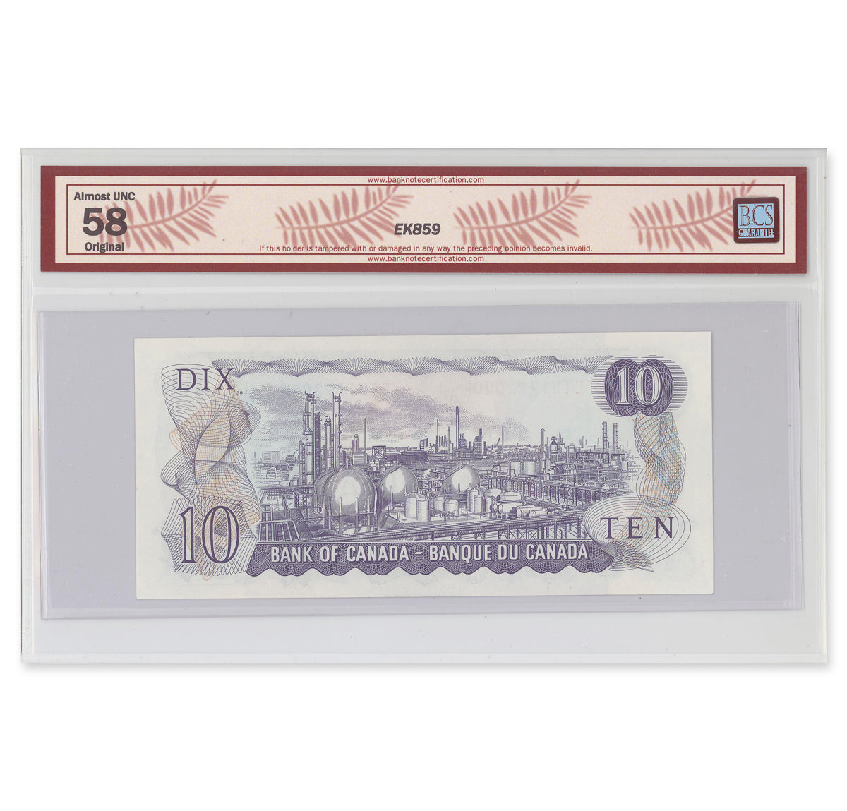 $10 1971 BC-49d Crow-Bouey Prefix ETW BCS AU-58