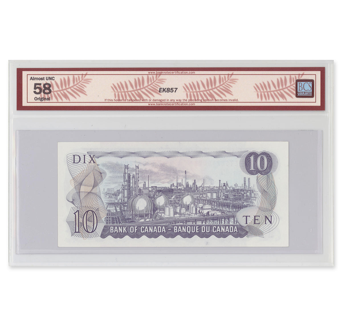 $10 1971 BC-49d Crow-Bouey Prefix ETS BCS AU-58