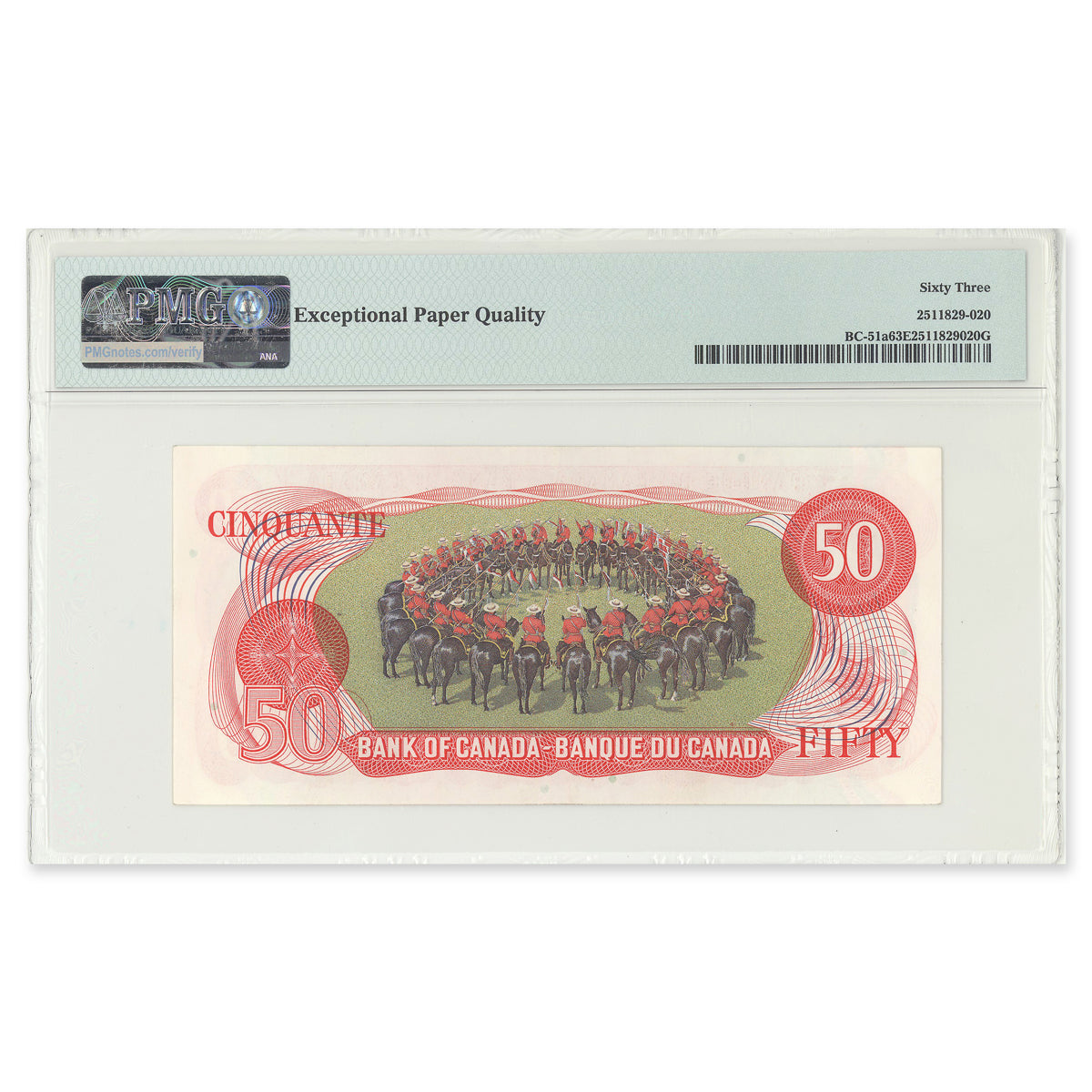 $50 1975 BC-51a Lawson-Bouey Prefix HB PMG CUNC-63