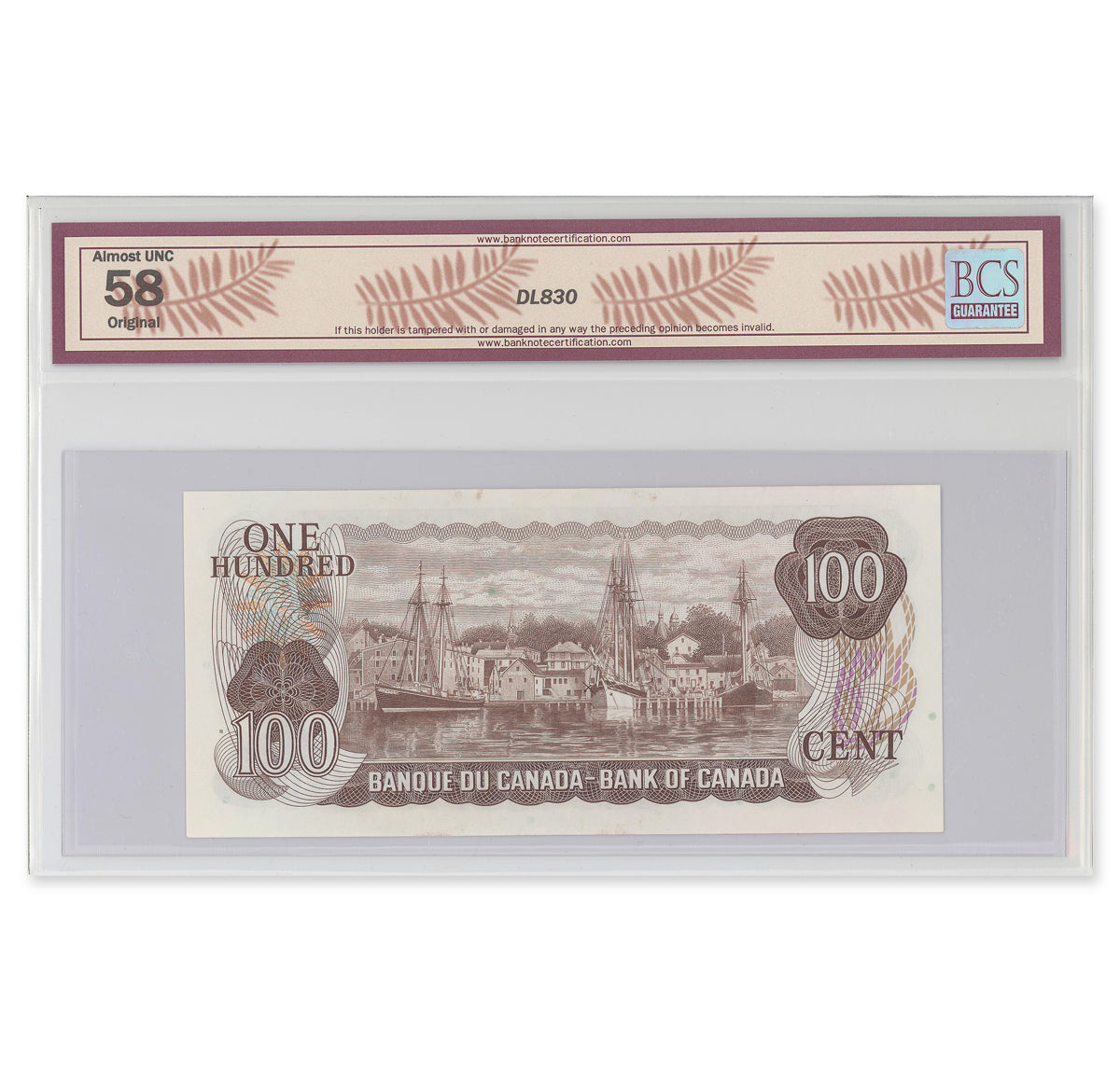 $100 1975 BC-52a Lawson-Bouey Prefix JB BCS AU-58