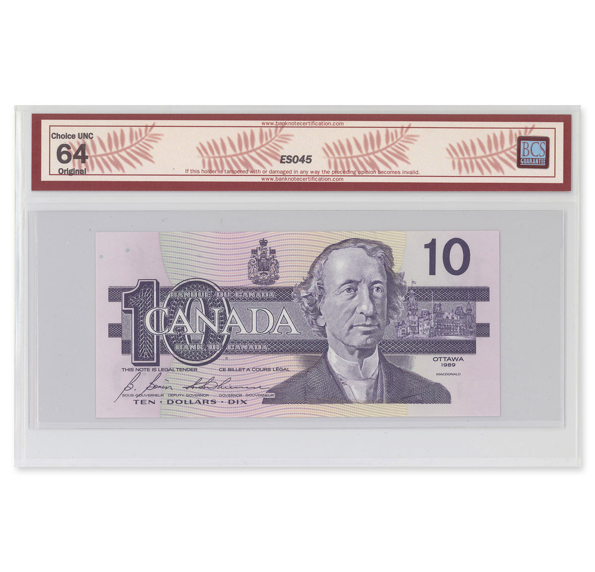 $10 1989 BC-57b Bonin-Thiessen Prefix BDH BCS CUNC-64