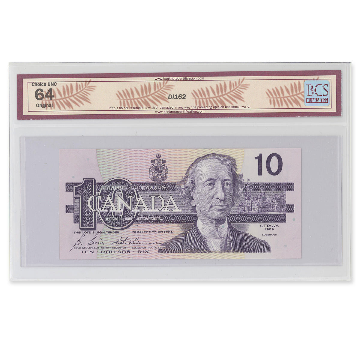 $10 1989 BC-57b Bonin-Thiessen Prefix BDZ BCS CUNC-64