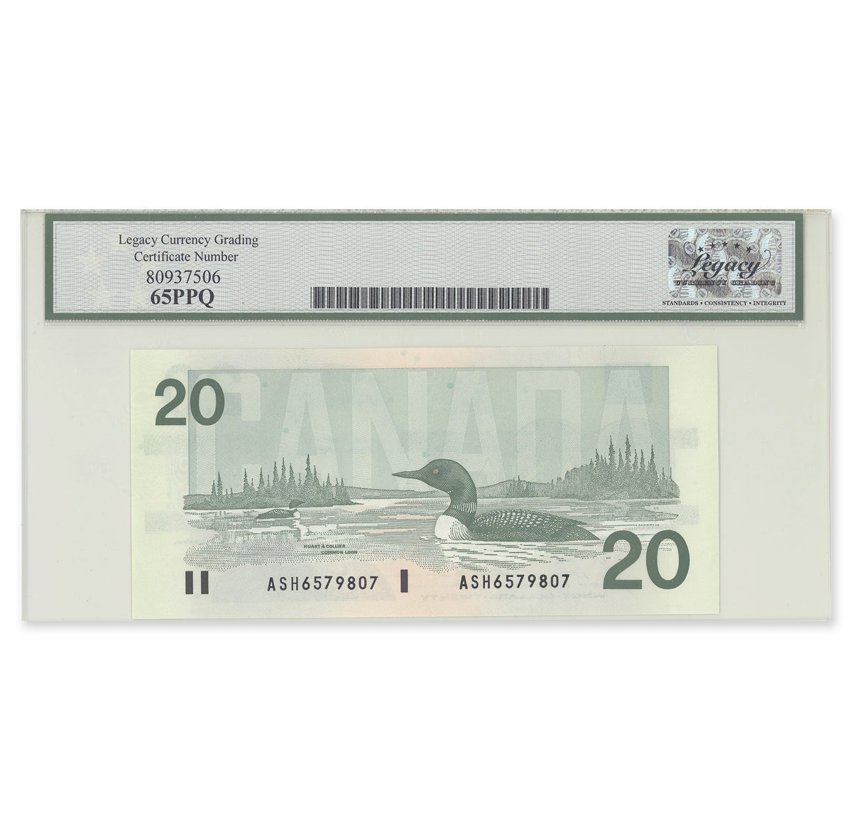 $20 1991 BC-58b-i Bonin-Thiessen Prefix ASH Legacy GUNC-65