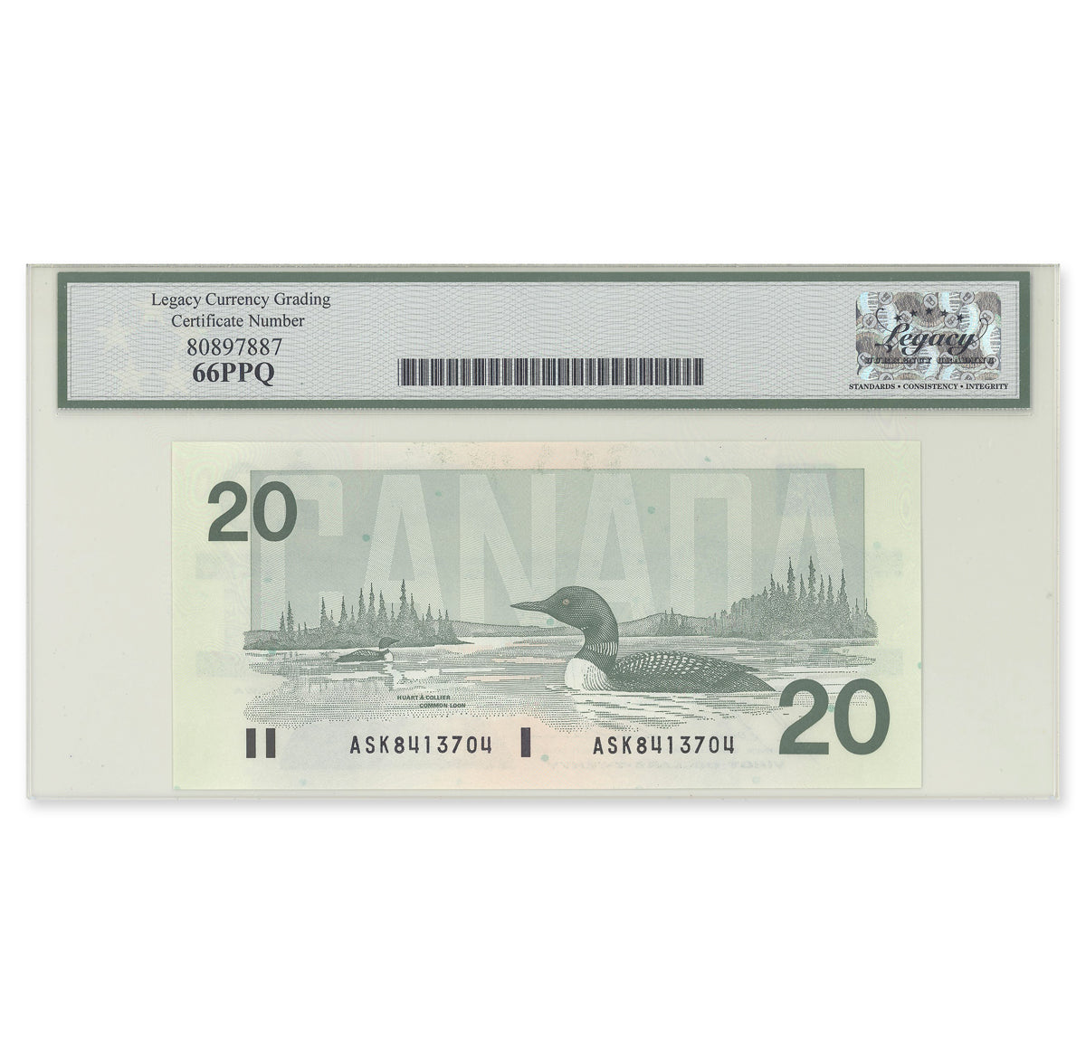 $20 1991 BC-58b-i Bonin-Thiessen Prefix ASK Legacy GUNC-66