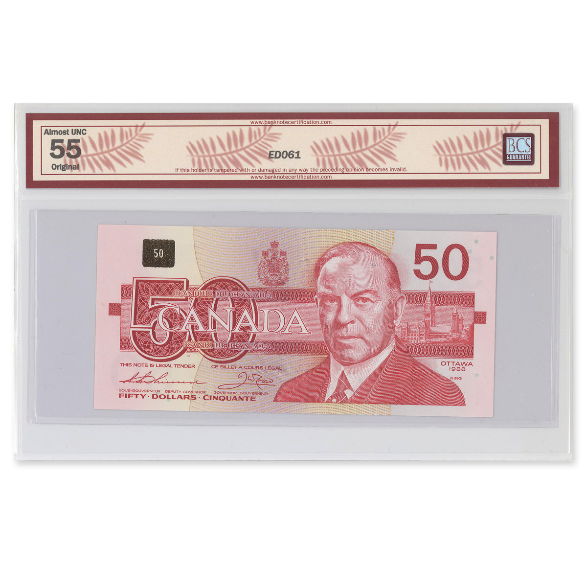 $50 1988 BC-59a Thiessen-Crow Prefix FHH BCS AU-55