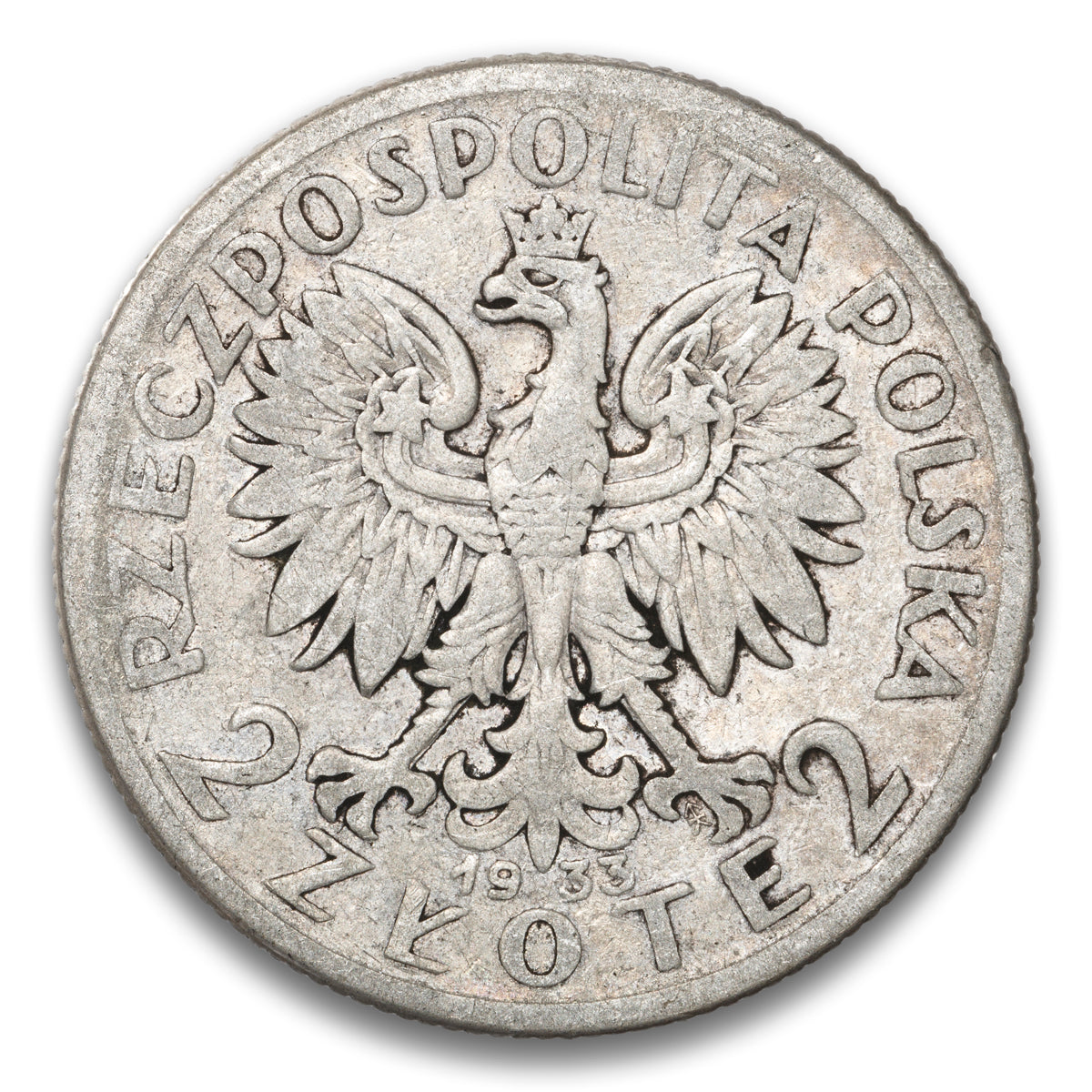 Poland Silver 2 Zlotych 1933