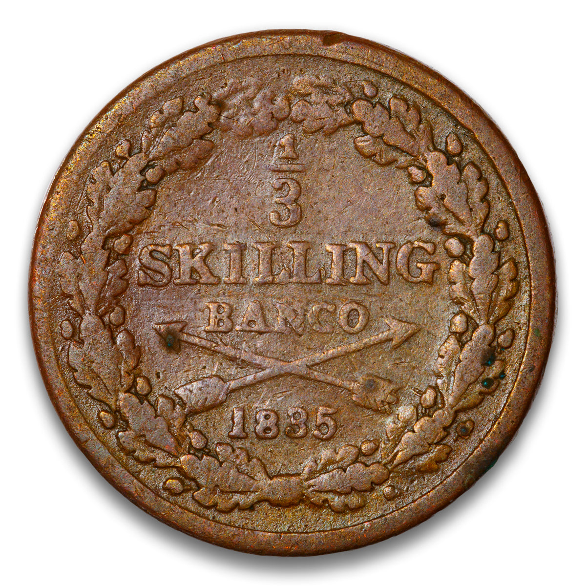 Sweden Base 1/3 Skilling 1835