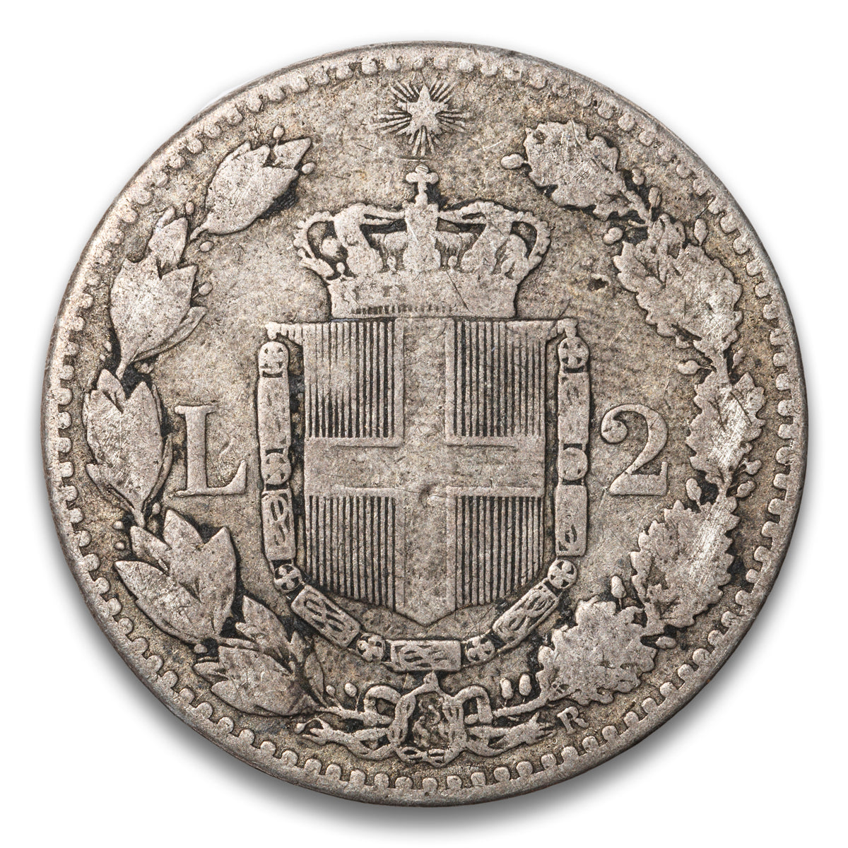 Italy Silver 2 Lire 1883 R