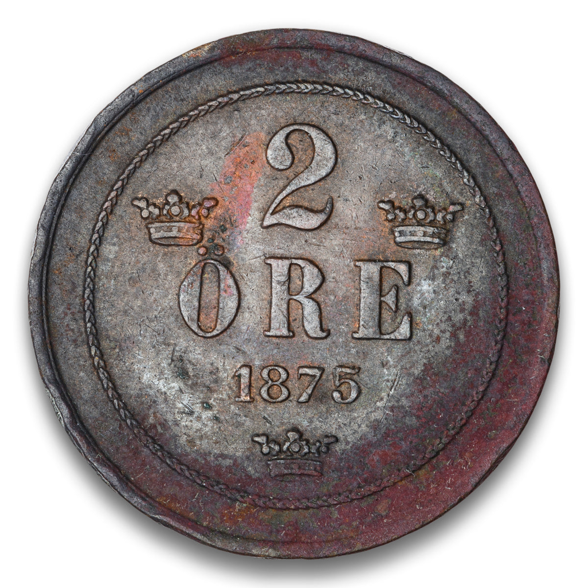 Sweden Base 2 Ore 1875
