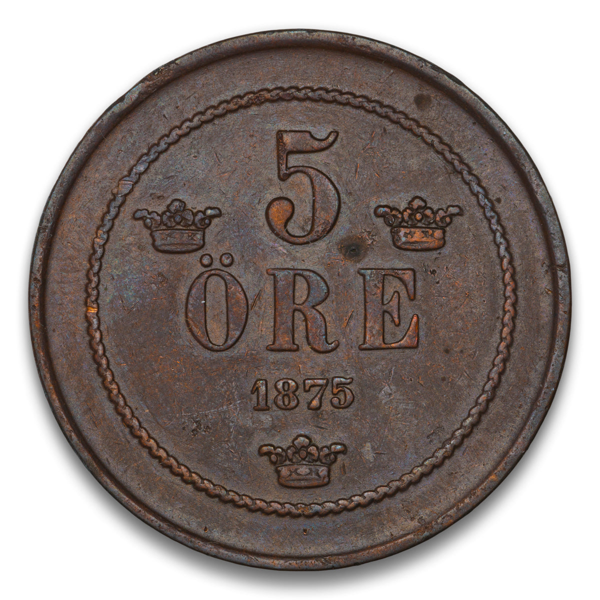Sweden Base 5 Ore 1875