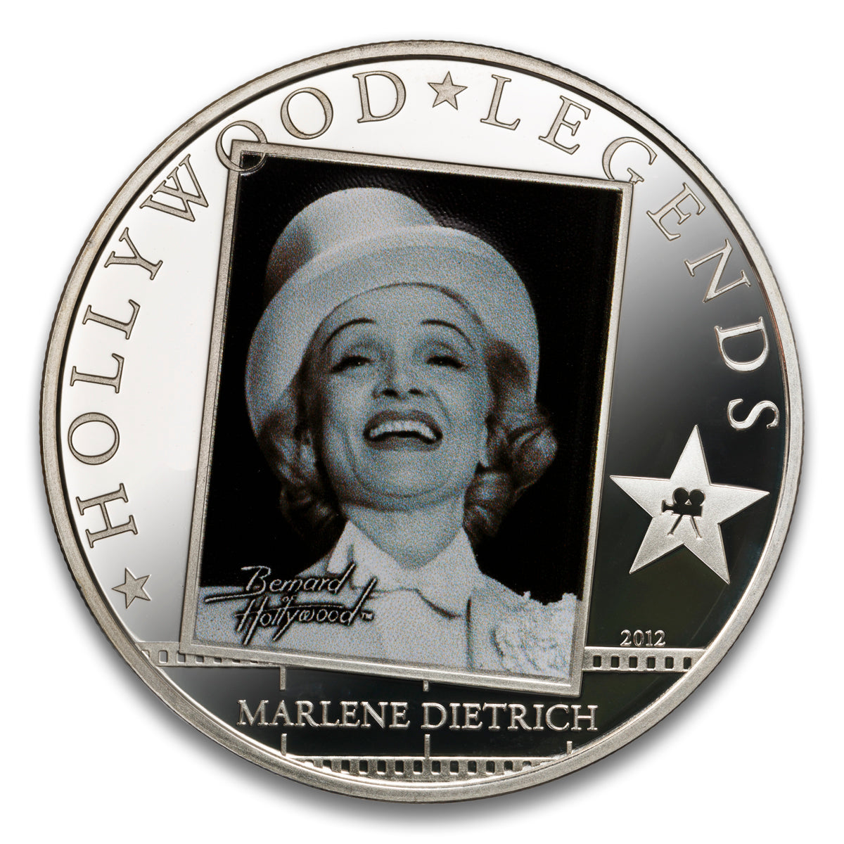 Cook Islands Hollywood Legends - Marlene Dietrich $5 Silver 2012