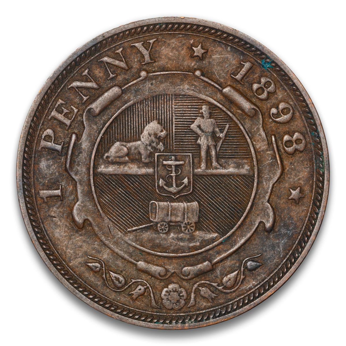 South Africa Base 1 Penny 1898