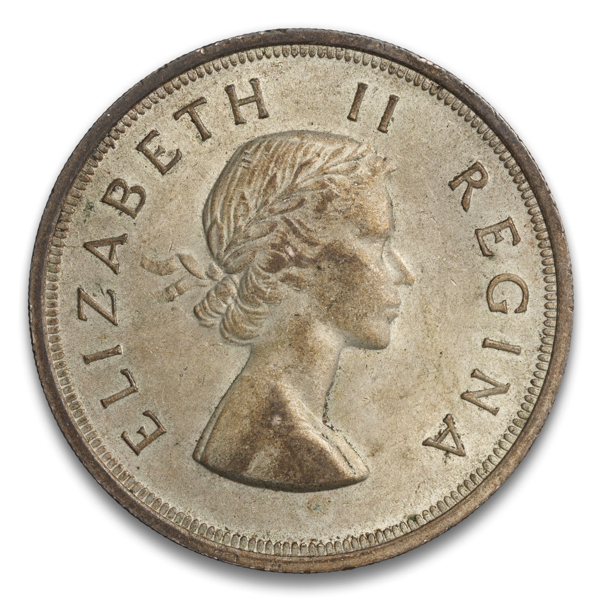 South Africa Silver 5 Shillings 1958