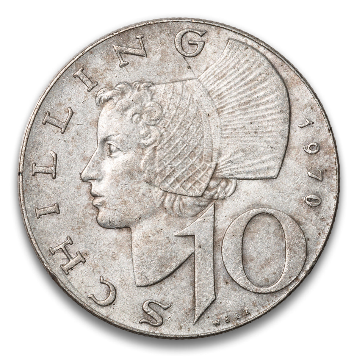 Austria Silver 10 Schilling 1970