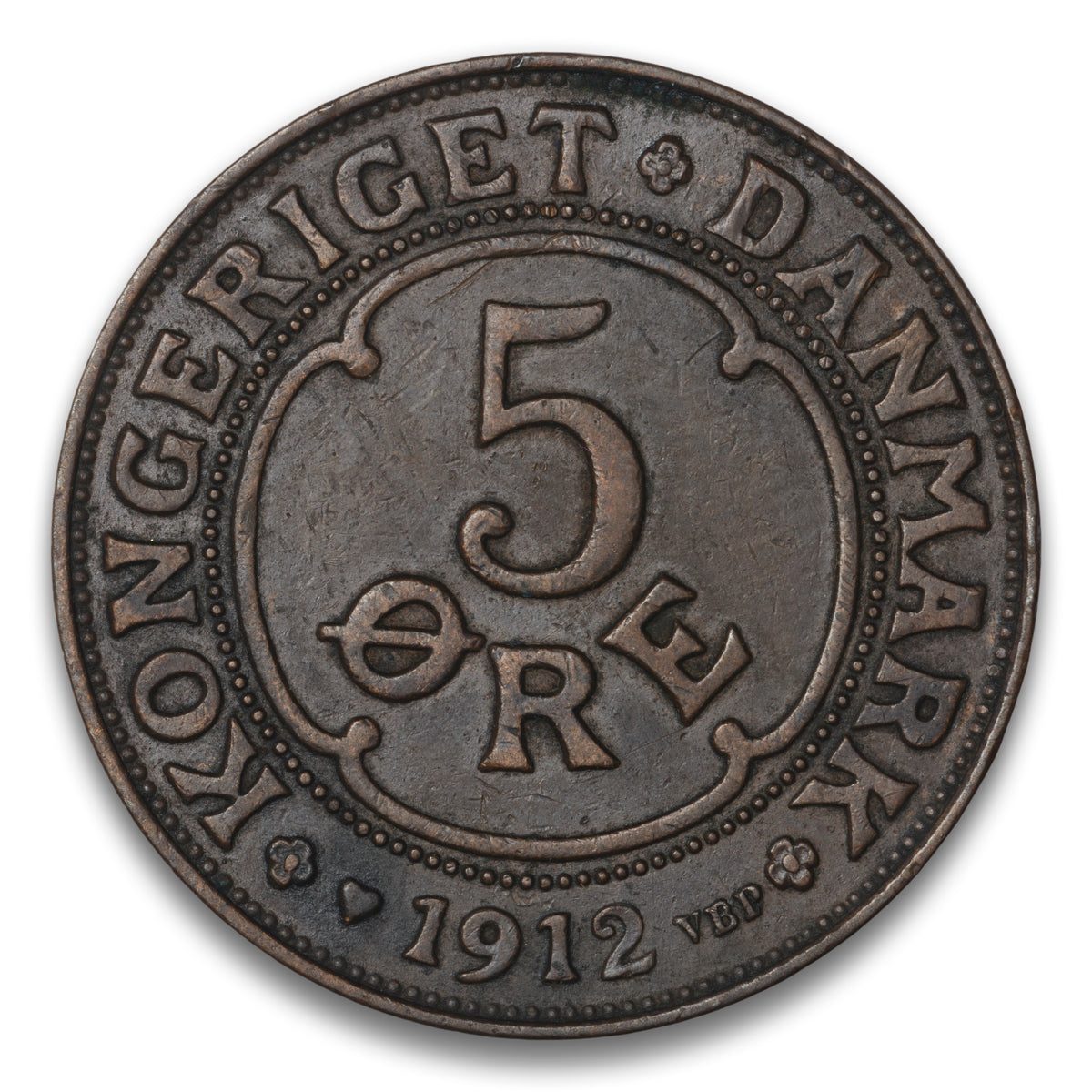 Denmark Base 5 Ore 1912 VBP