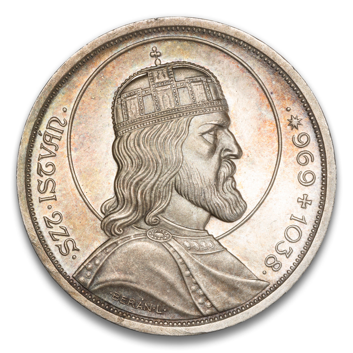 Hungary Silver 5 Pengo 1938