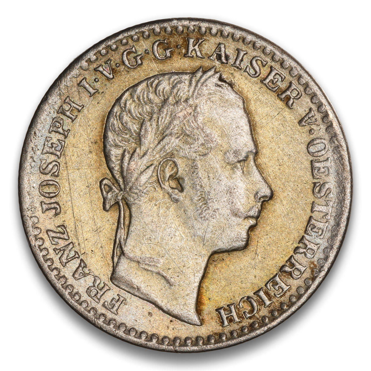 Austria Silver 10 Kreuzer 1862 V