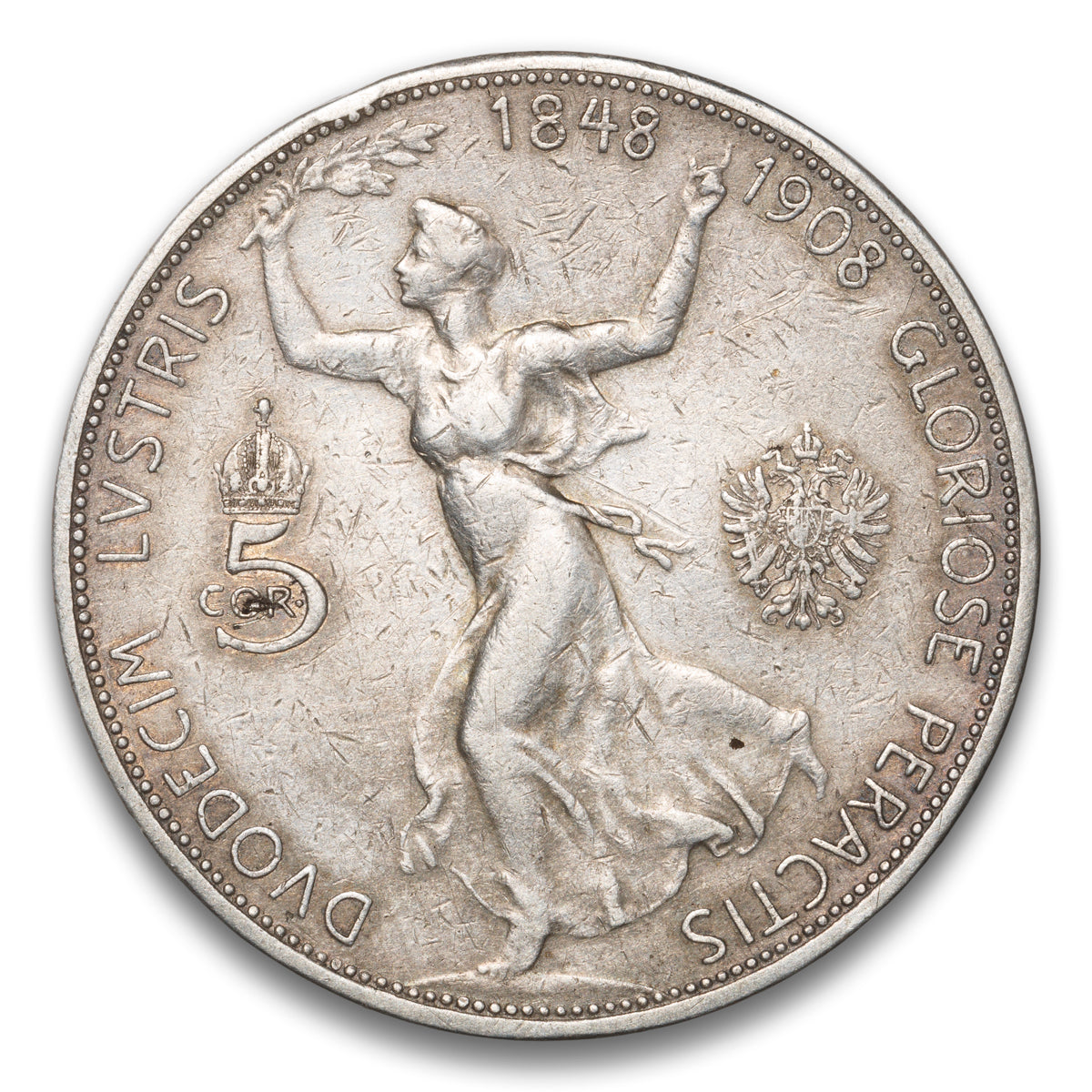 Austria Silver 5 Corona 1908
