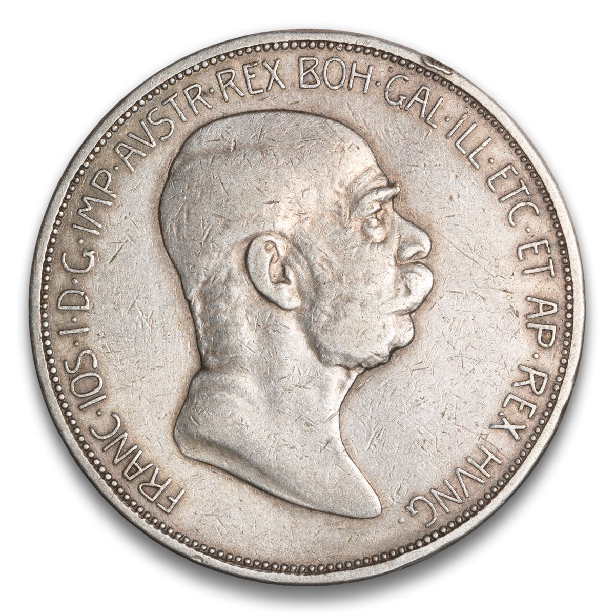 Austria Silver 5 Corona 1908