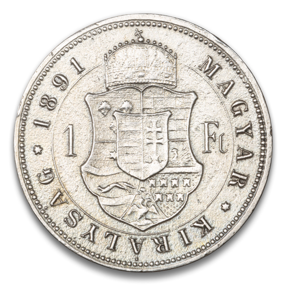 Hungary Silver 1 Florin 1891 KB