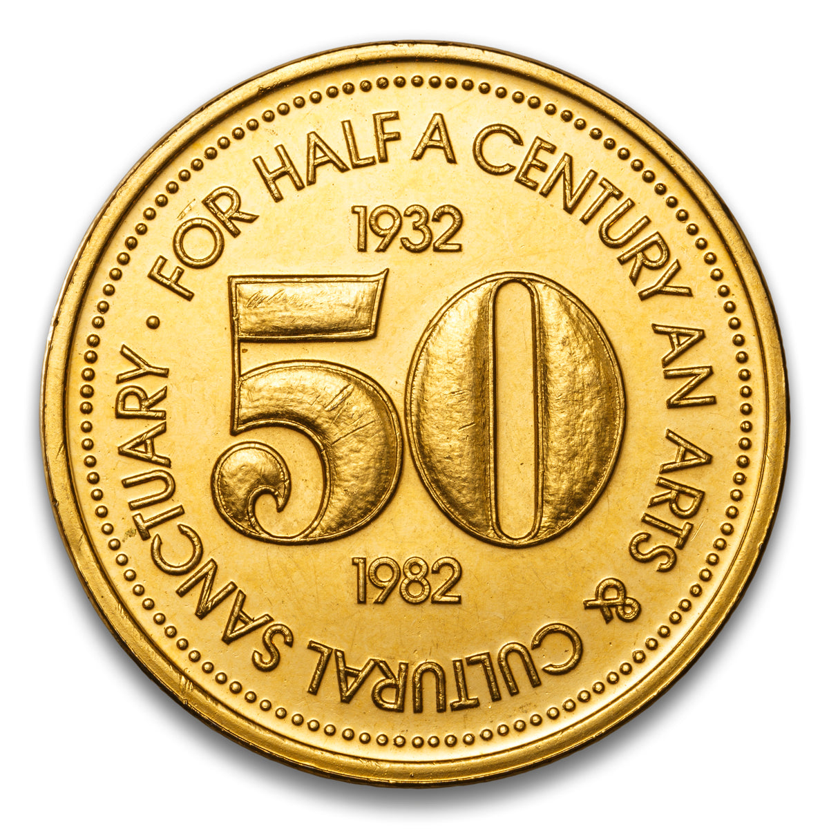 The Guild of All Arts Scarborough, Canada - Gold Plated Base medal 1932-1982