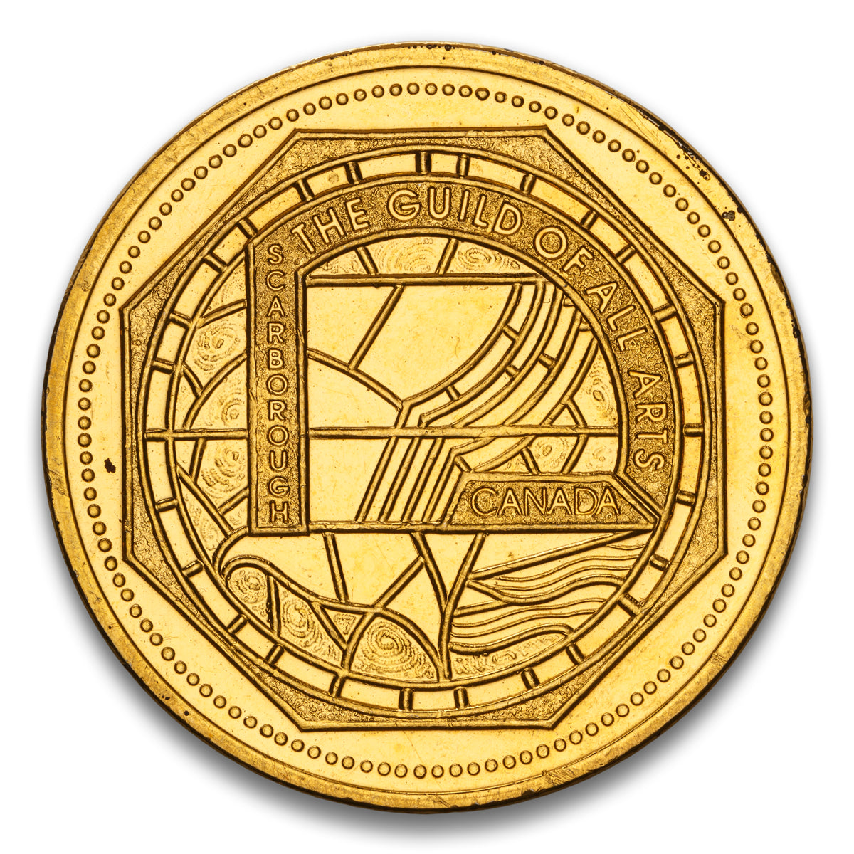 The Guild of All Arts Scarborough, Canada - Gold Plated Base medal 1932-1982