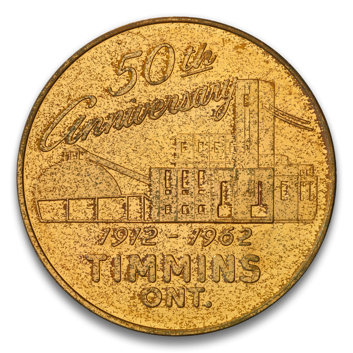 Timmins, Ont 50th Anniversary Base medal 1912-1962