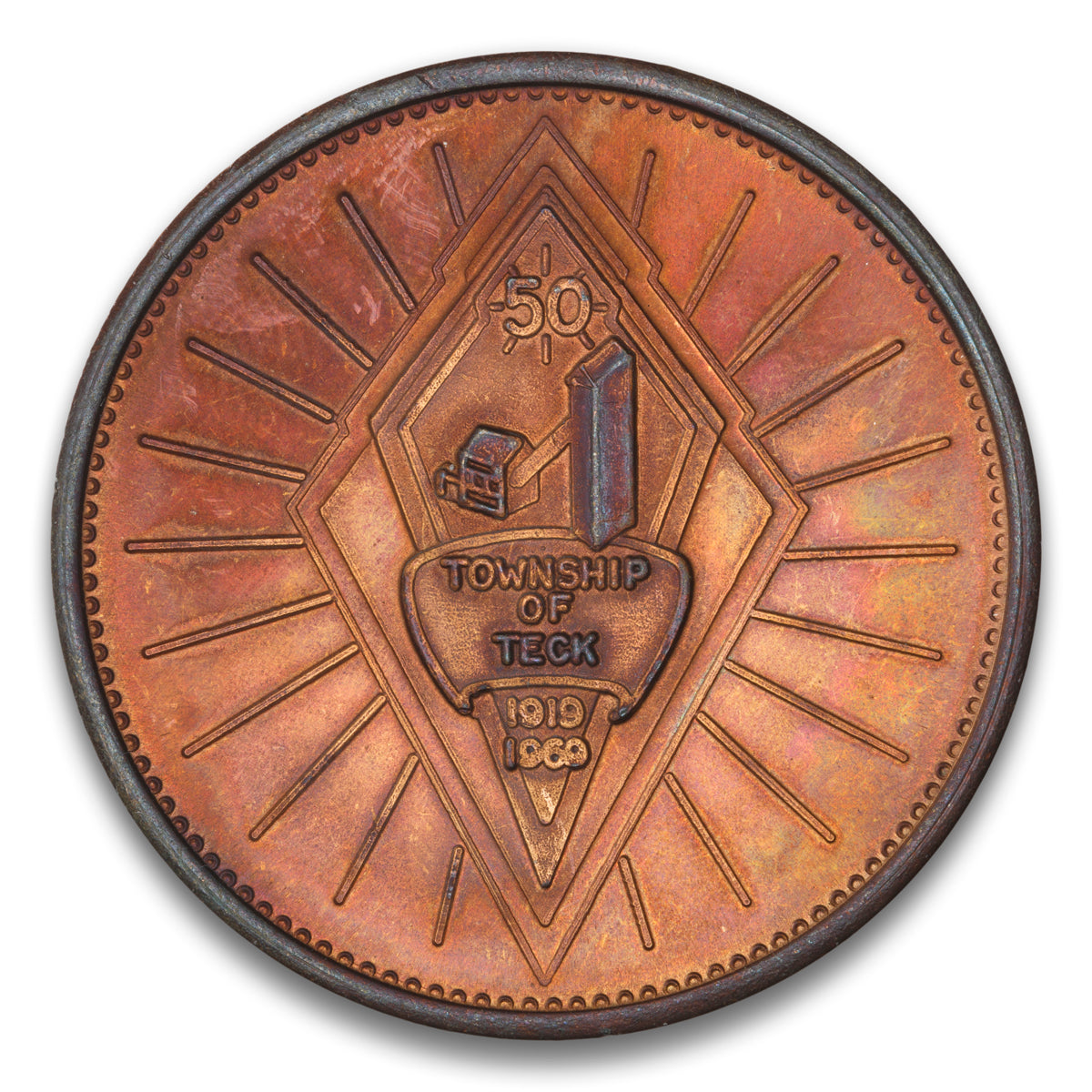 Kirkland Lake, ON 50 Years of Progress Base medal 1919-1969