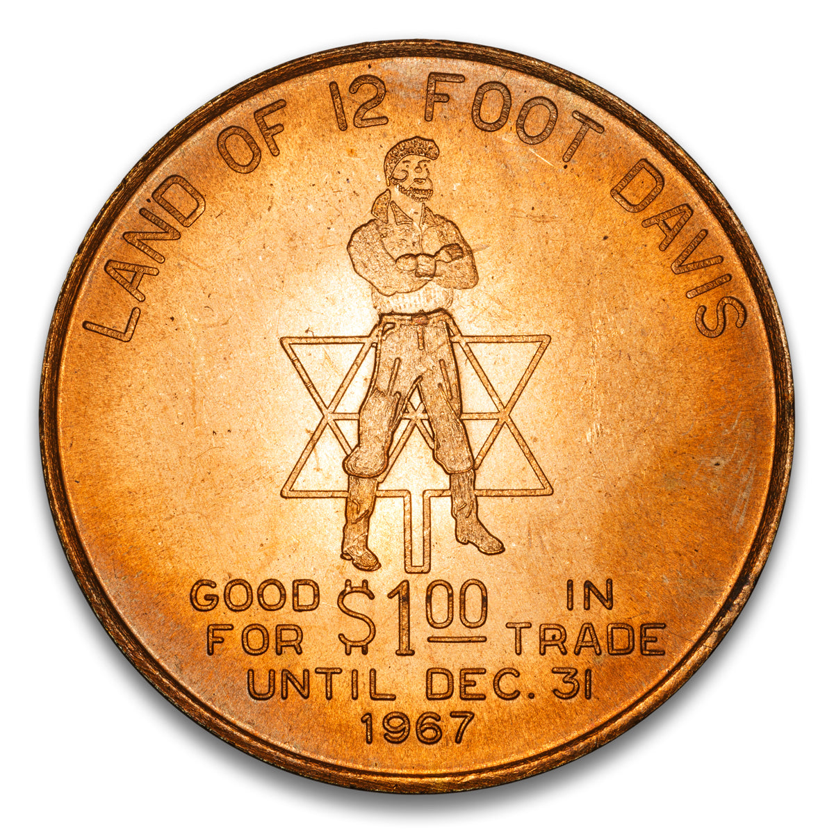 Peace River, AB Canada Centennial Base trade dollar 1967