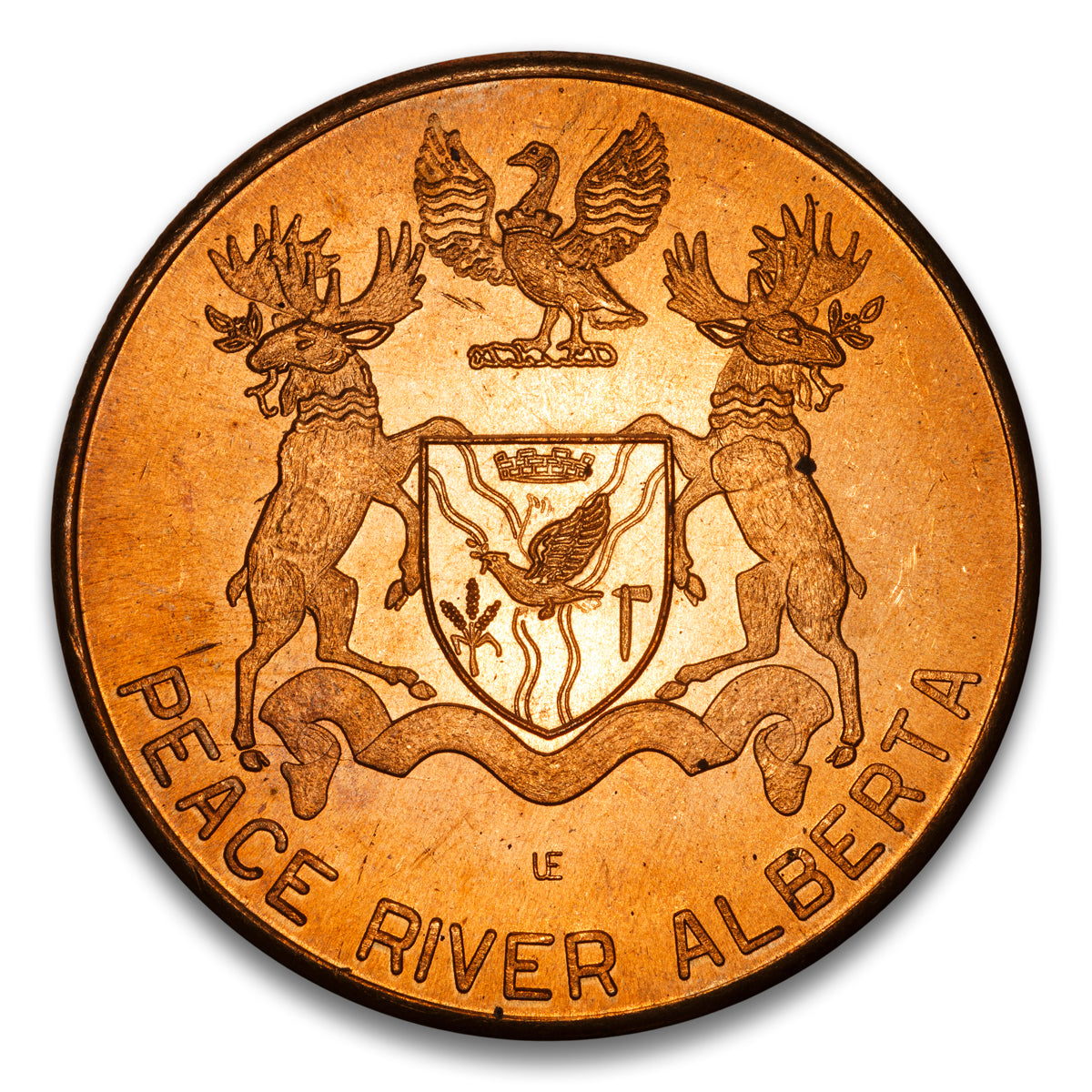 Peace River, AB Canada Centennial Base trade dollar 1967