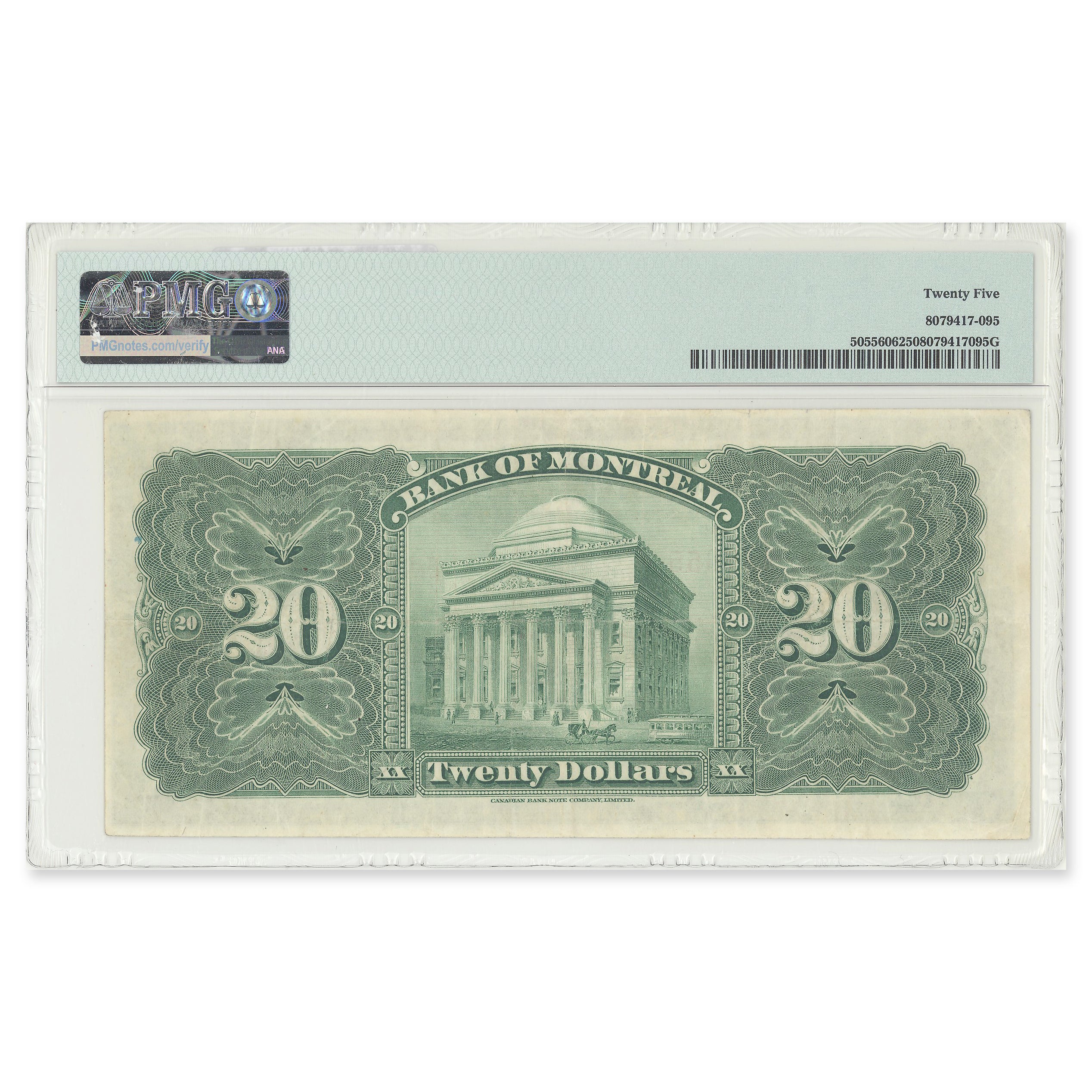 $20 1923 505-56-06 The Bank of Montreal Williams-Taylor-Meredith PMG VF-25