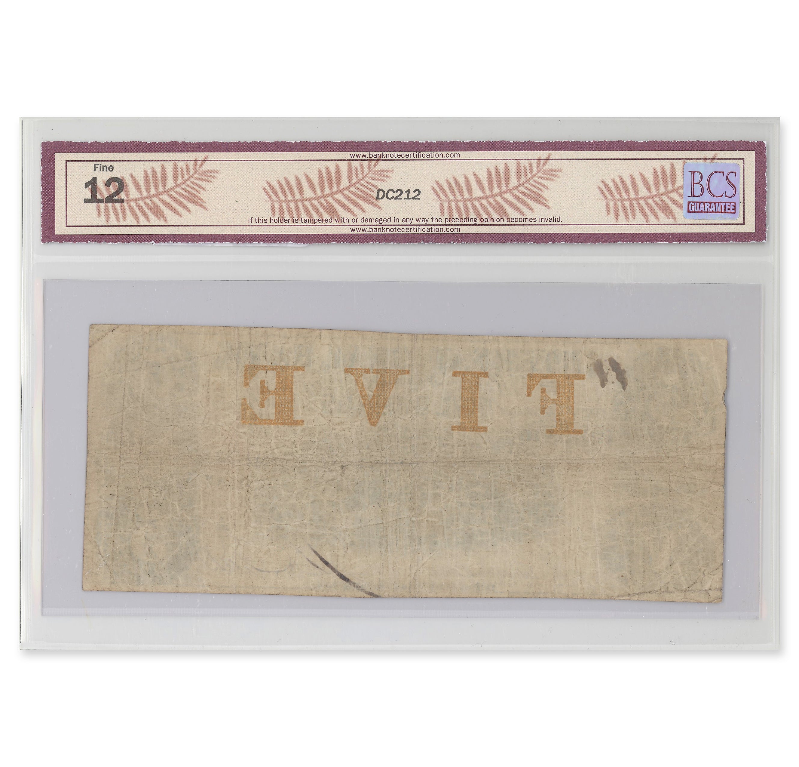 $5 1858 380-10-12-16a International Bank of Canada BCS F-12