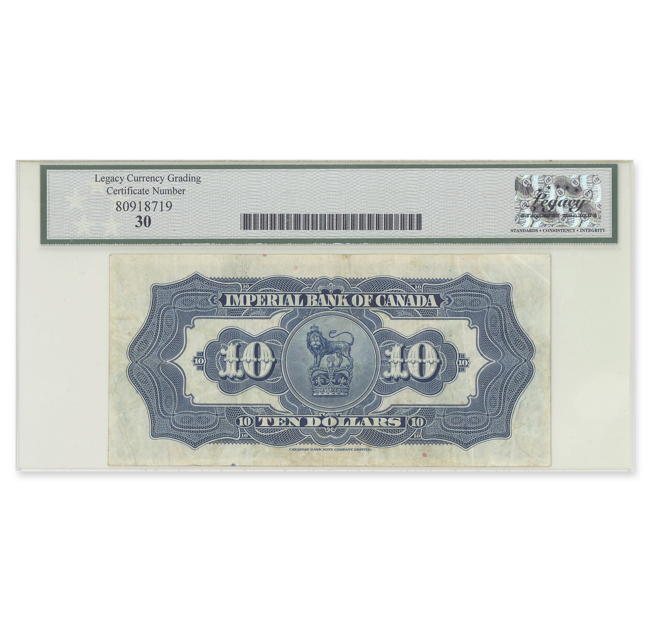 $10 1934 375-22-06 Imperial Bank of Canada Phipps-Rolph Prefix E Legacy VF-30