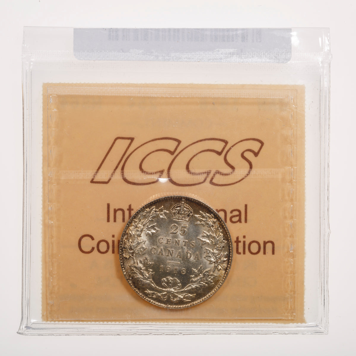 25 Cent 1918 ICCS MS-64